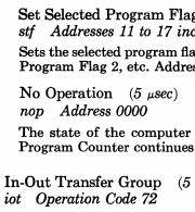 PDP-1 1961年の命令